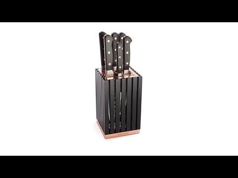 Food   Wine 7piece Forged  Knife Block Set