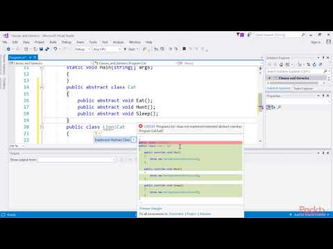 C 7 and NET Core Solutions Creating and Implementing an Abstract Class | packtpub com