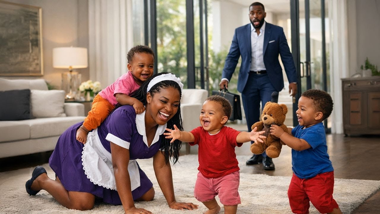 Cold Billionaire Walked In and Found One Nanny Playing With His Triplets