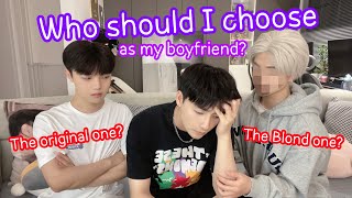 Download lagu Who Should I Choose As My Boyfriend? | Dying My Hair Blonde Prank[Gay Couple Lucas&Kibo BL] mp3