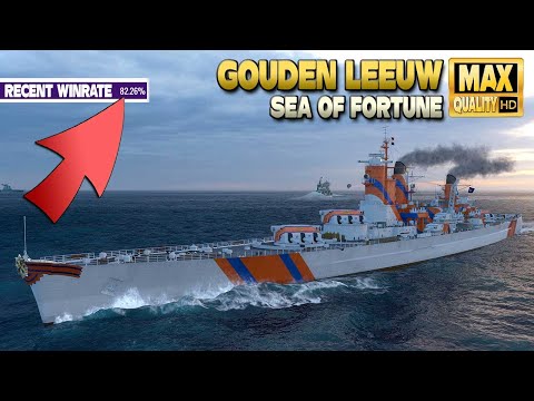 Cruiser Gouden Leeuw: Excellent player on map Sea of Fortune - World of Warships