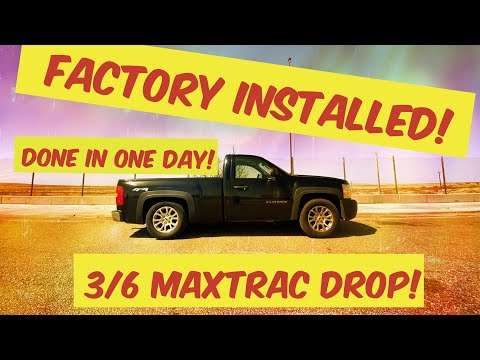Maxtrac Suspension installs their 3/6 drop on our 2012 Silverado single cab!