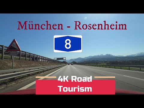 Driving in Germany from München to Rosenheim on A8