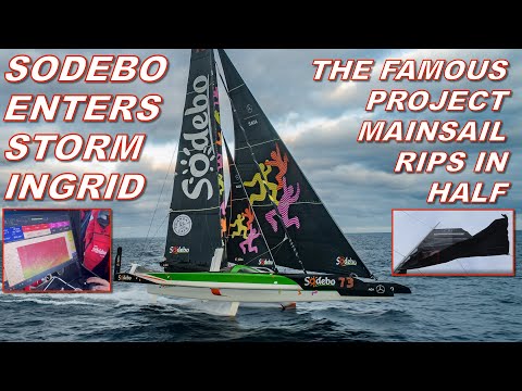 Le Sodebo Ultim 3 affronte la tempête Ingrid, la grand-voile du célèbre Project CIC se déchire en...