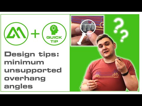 AMcademy Quick Tips #33: design tips - minimum unsupported overhang angle | Metal 3D Printer