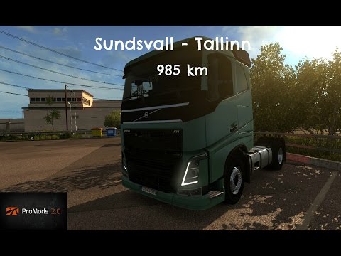 ets2 promods 2.0 Sundsvall - Tallinn (timelapse)