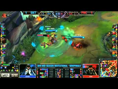 FNC Febiven Zed 1v1 Faker Azir Twice (SKT vs FNC) Game 3 2015 Mid Season Invitational Semi