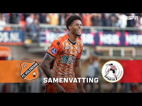 Xavier MBUYAMBA kopt TWEE KEER RAAK uit corner ⚽️⚽️ | Samenvatting FC Volendam - Sparta Rotterdam