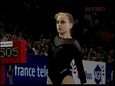 Eelena Zamolodchikova. RUS. 2001 Paris World Cup France Internationals. EF VT. 9,525 (Amanar Alert)