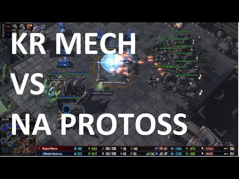 Starcraft 2 - TvZ - MECH VS PROTOSS - KR VS NA! - SuperNova vs Astrea on Acid Plant