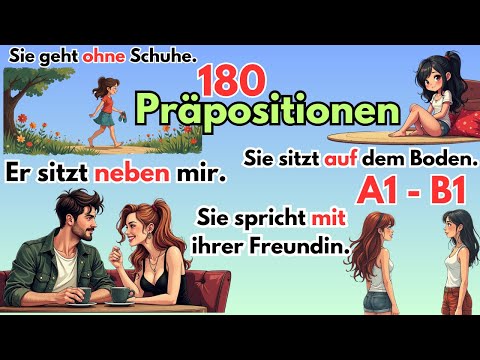 German A1-A2: 180 Practical Sentences with Prepositions Explained! 📝💡