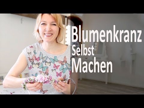 Schritt für Schritt Erklärung, wie du einen Blumenkranz selber machst.