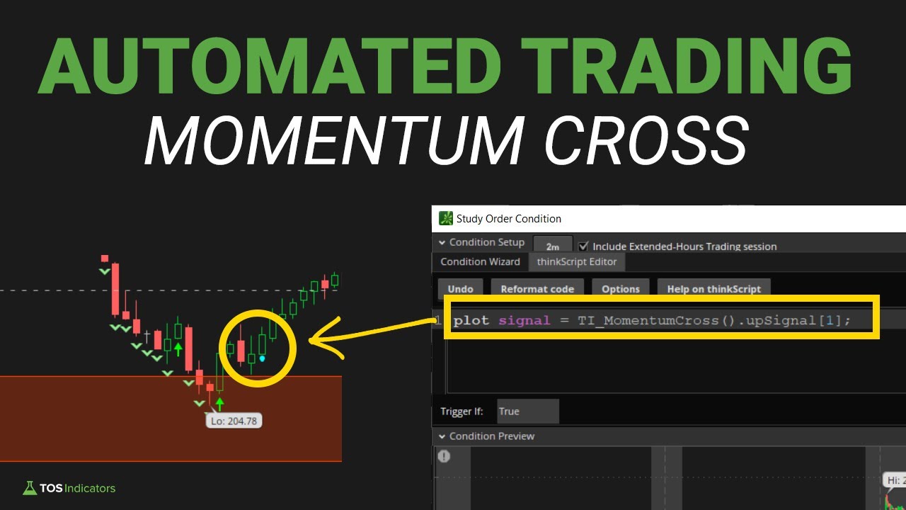 Automated Trading - Momentum Cross Example