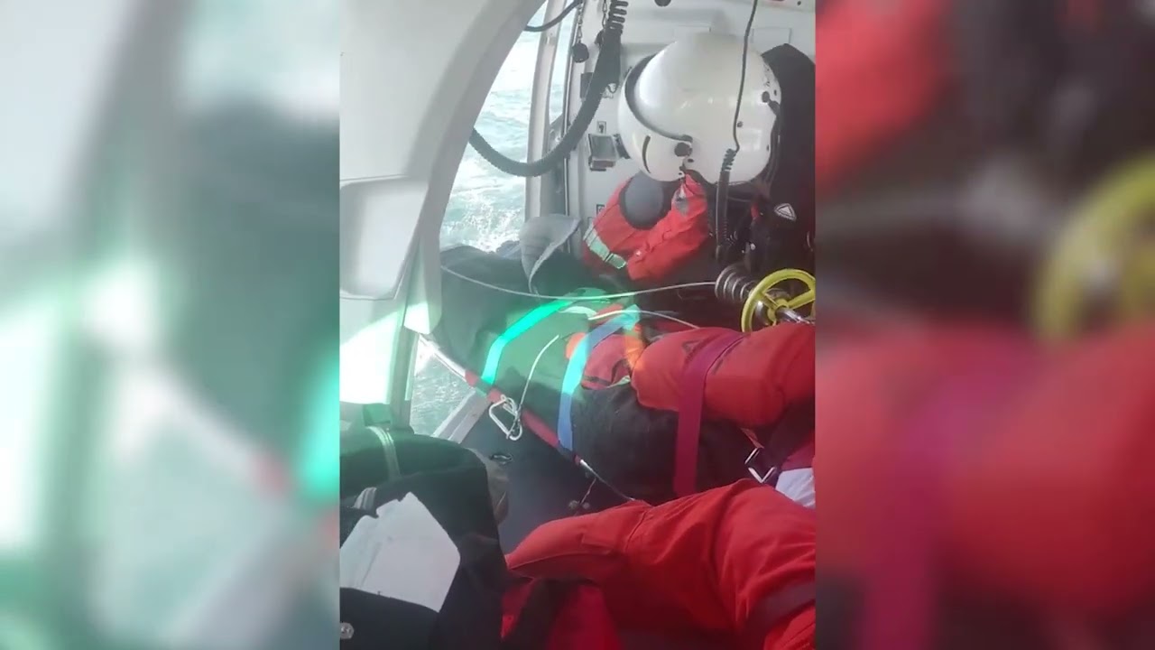 Rescate en el mar: Prefectura Naval aeroevacuó a un navegante accidentado