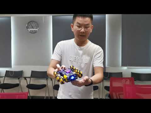 6 rotate wheels RC stunt car with fog, sound and lights