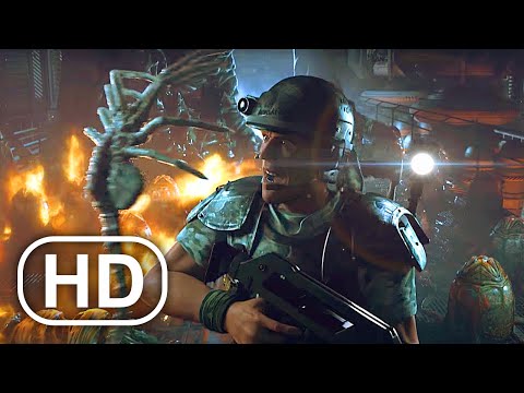 Alien Chestburster Scene 4K ULTRA HD - Aliens Colonial Marines
