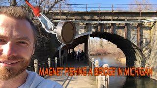 Magnet Fishing A Bridge In Michigan
