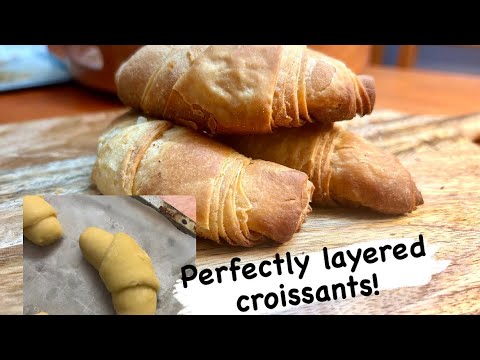 How to make Croissants| Easiest way to make croissants|No folding| Flaky croissants recipe|Baking