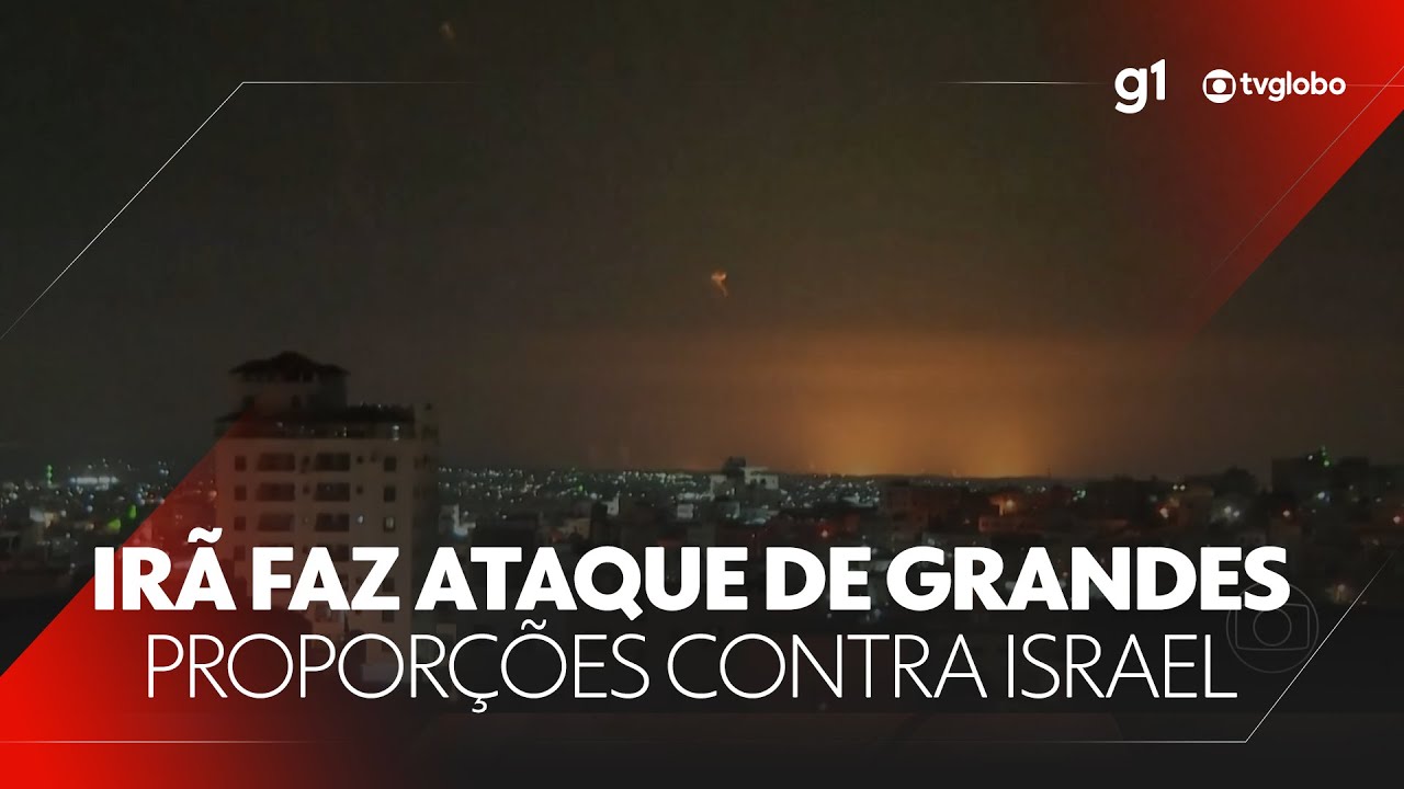 Irã faz ataque de grandes proporções contra Israel #g1 #JN #noticias