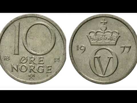 Norway 1977 10 ORE NORGE Coin VALUE + REVIEW