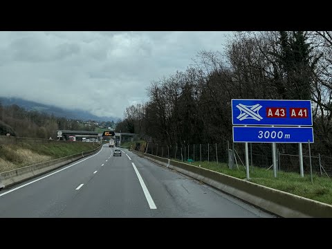 🇫🇷 France: A43 Aoste - Chambery Way || Maurienne Highway around The Alps