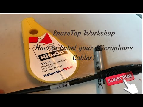 How to Label Your Microphone Cable! From SnareTop Workshop.
