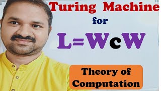 Design a Turing Machine for L={ wcw | w  belongs to a's and b's }  || Theory of computation