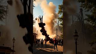 Ride malfunctions and collapse on adventure park 🏞️#shorts #ai #disaster#gaming#viral#trendingvideo