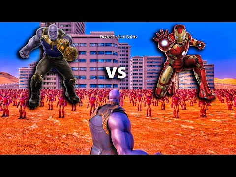 THANOS vs 10,000 IRON MAN / UEBS