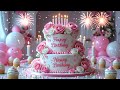 Happy Birthday Song Remix 2025 Fun Animated Birthday Video With Fireworks Party Vibes