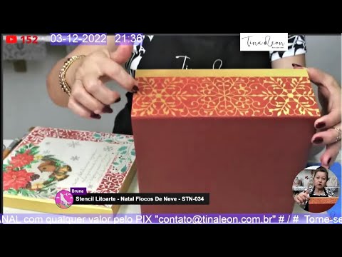 Caixa de MDF decorada para Natal - Tina Leon