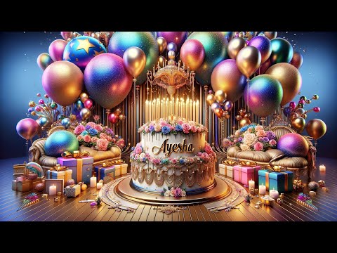 Ayesha   Happy Birthday To You 🎂🎉🎉Happy Birthday Song -Birthday Countdown...🎂