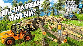 I May Have Broke Farming Simulator By Cutting Down Trees | Farming Simulator 22