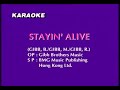 Stayin Alive Bee Gees Karaoke Video Stereo LR