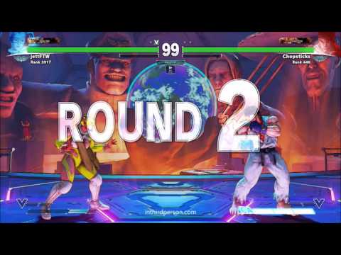 Street Fighter V R. Mika (jettFTW) vs.  Ryu (Chopsticks)