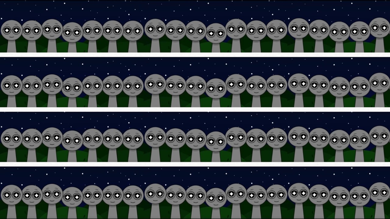 Mix all character together - Incredibox Sprunki: Night Time Modded (New Mod)