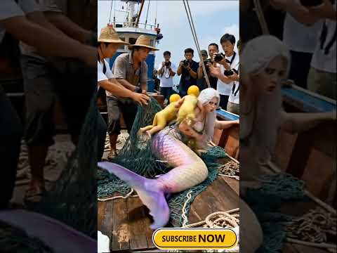 Gorgeous mother Mermaid with adorable baby girls🧜‍♀️ #mermaid #funnyshorts #shorts