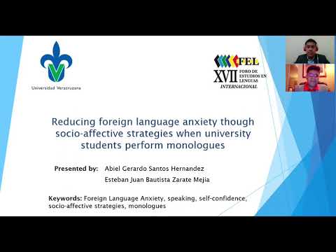 FEL XVII_2021: Reducing foreign language anxiety through socioaffective strategies when students...