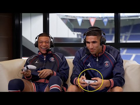 Famous Footballer Playing FIFA ft. Mbappe, Hakimi, Messi |HD