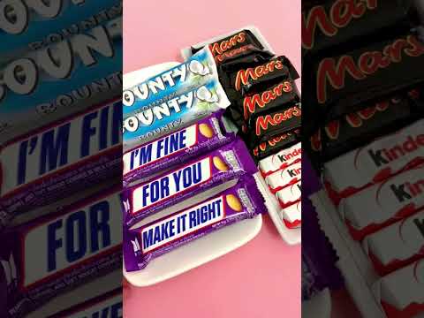 Kinder, Mars, Bounty, Snickers Chocolate | Filling Platters | ASMR | No Talking #satisfying #shorts