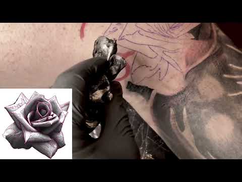 TATTOO LIFE 002 - Tattooing A Rose On A Knee! (Full tattoo session with picture reference & tips!)