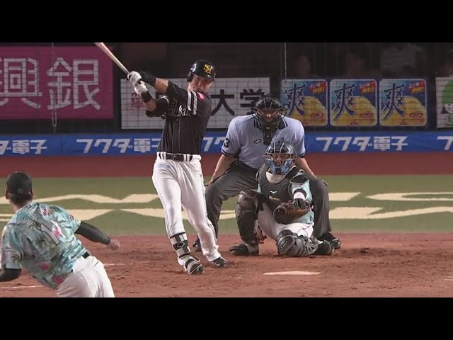 【5回表】3タテ阻止へ‼ ホークス・長谷川勇 反撃ののろしを上げるソロホームラン‼ 2019/8/8 M-H