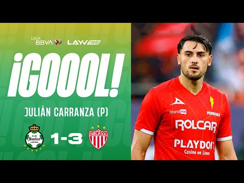 ¡Gol de Julián Carranza! Desde los 11 pasos los RAYOS lo FINIQUITAN | Santos 1 - 3 Necaxa  Layvtime