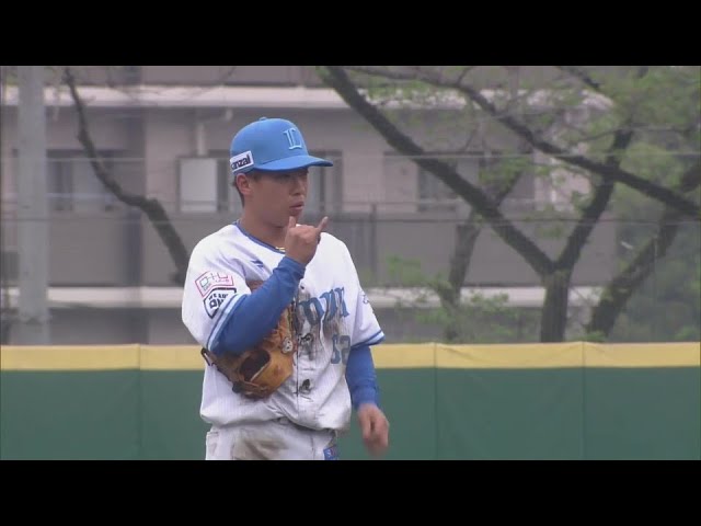 【ファーム】ライオンズ・滝澤夏央 センターへ抜けそうな打球に飛びつくファインプレー!! 2024年4月22日 埼玉西武ライオンズ 対 東北楽天ゴールデンイーグルス