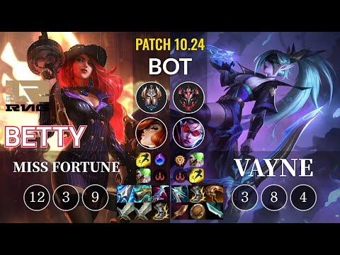 RNG Betty Miss Fortune vs Vayne Bot - KR Patch 10.24