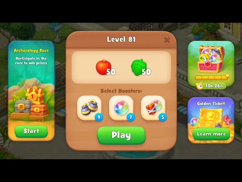 Gardenscapes Level 81 no boosters | F2P (ANDROID, IOS) 4K