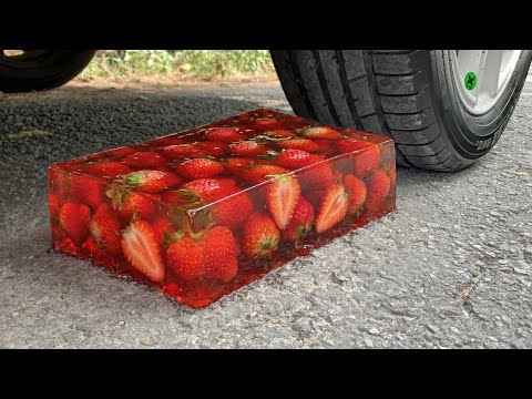 🍓 Funny Crushing Experiment Jelly vs Car! Crushing Crunchy, Soft Things with Car! 💦