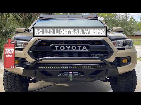Toyota Tacoma | Rough Country Black Series LED Light Bar Wiring Install | (2017 Tacoma)