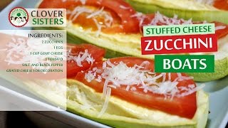 Stuffed cheese zucchini boats