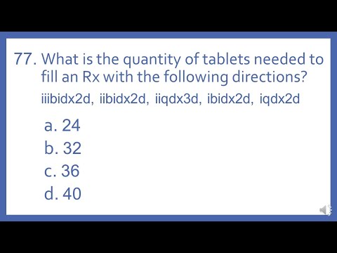PTCB PTCE Practice Test Question 77 - Quantity of Tablets Needed (Pharmacy Tech CPhT Test Prep)